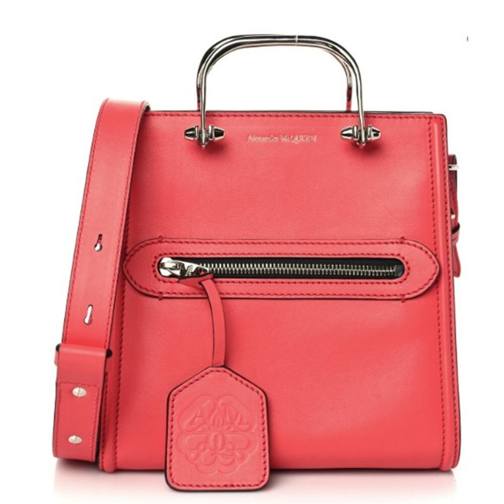 Alexander McQueen "The Short Story" Bag in Coral Pink